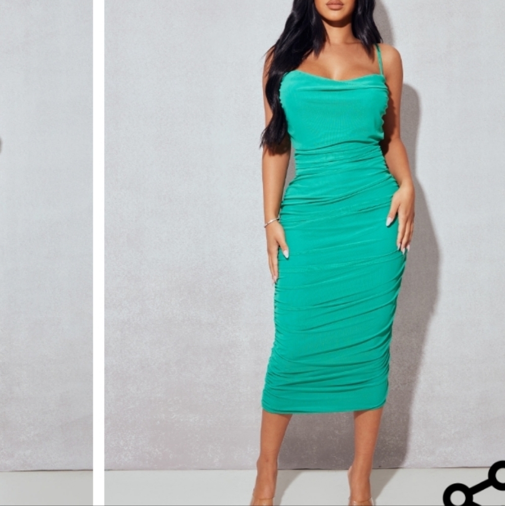 PRETTY LITTLE THING COWL NECK DRESS